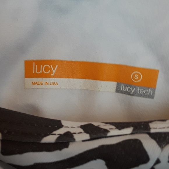 LUCY built in bra exercise tank top size small - Picture 4 of 6